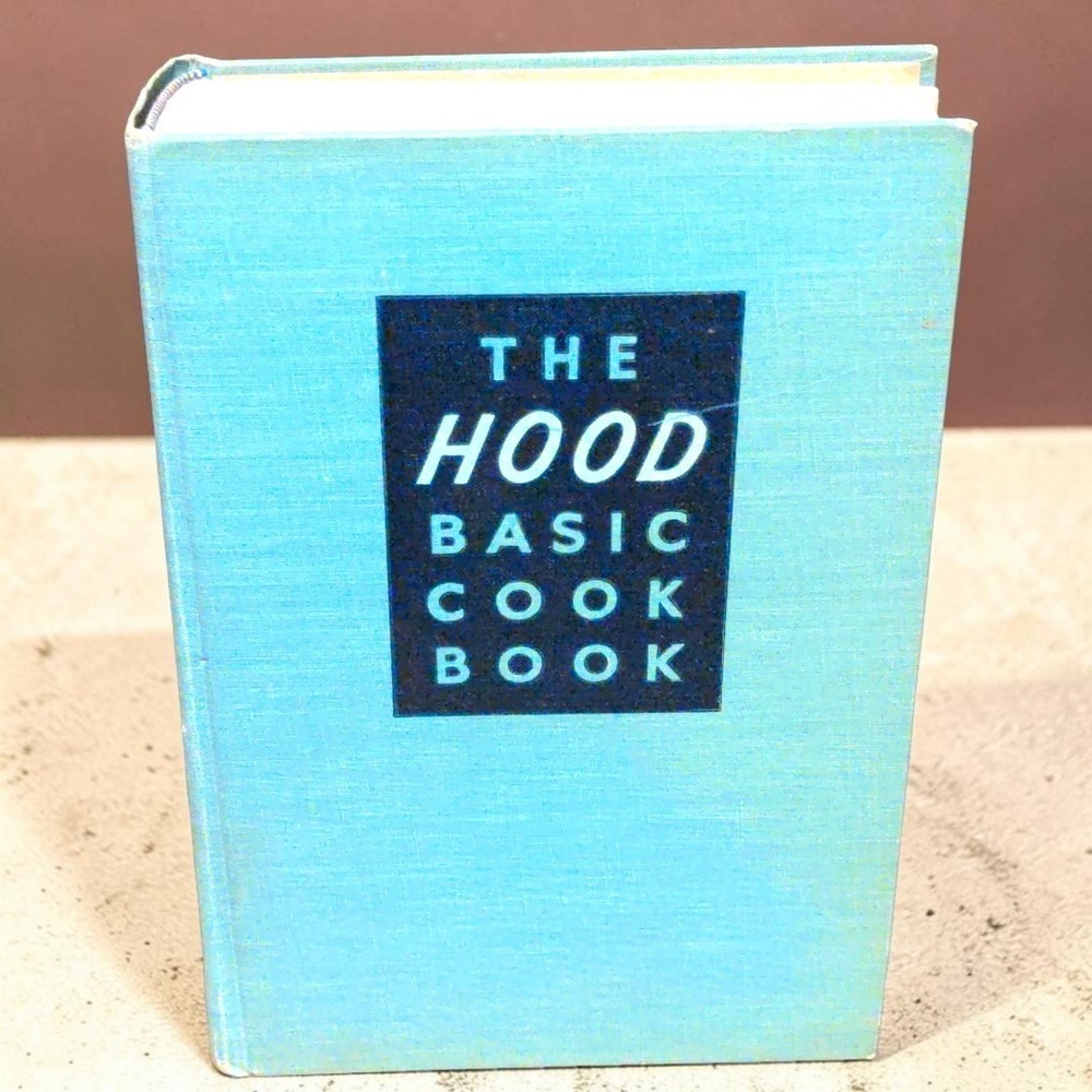 VTG 40's Houghton Mifflin The Hood Basic Cook Book Hardcover Blue Cloth 1949